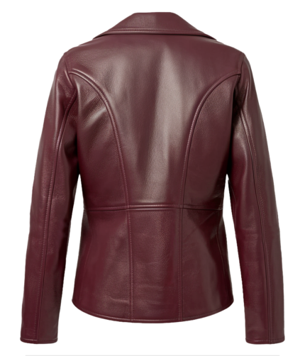 Men's Biker Maroon Leather Jacket