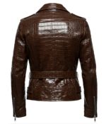Women's Biker Dark Brown Leather Jacket