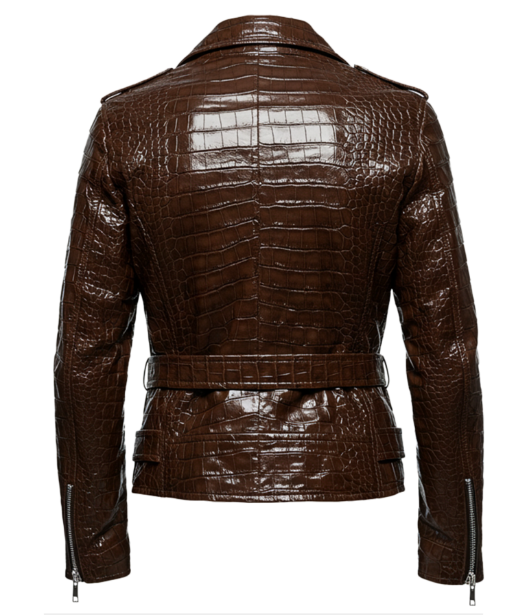 Women's Biker Dark Brown Leather Jacket