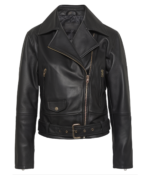 Women's Biker Black Leather Jacket