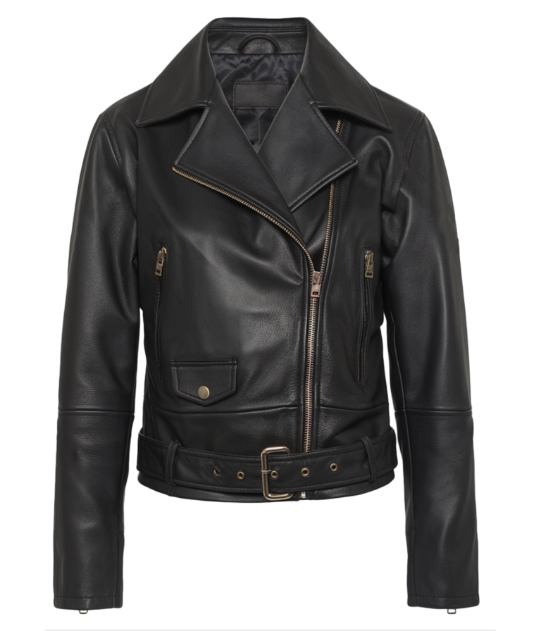 Women's Biker Black Leather Jacket
