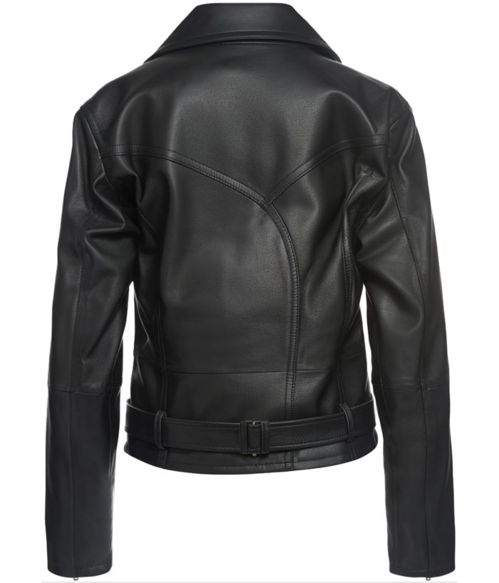 Women's Biker Black Leather Jacket