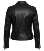 Women's Biker Leather Black Jacket