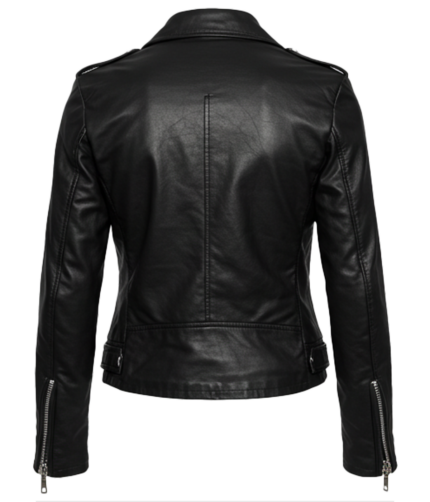Women's Biker Leather Black Jacket