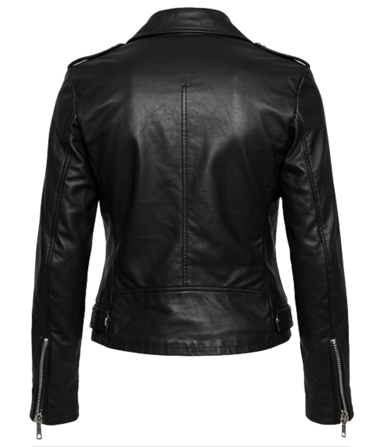 Women's Biker Leather Black Jacket