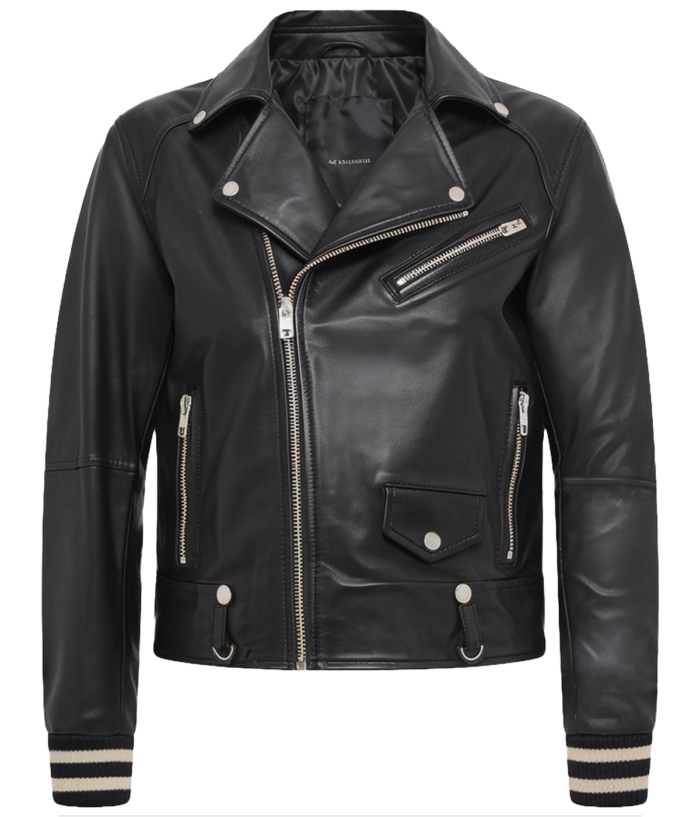 Men's Black Leather Biker Jacket