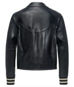 Men's Black Leather Biker Jacket