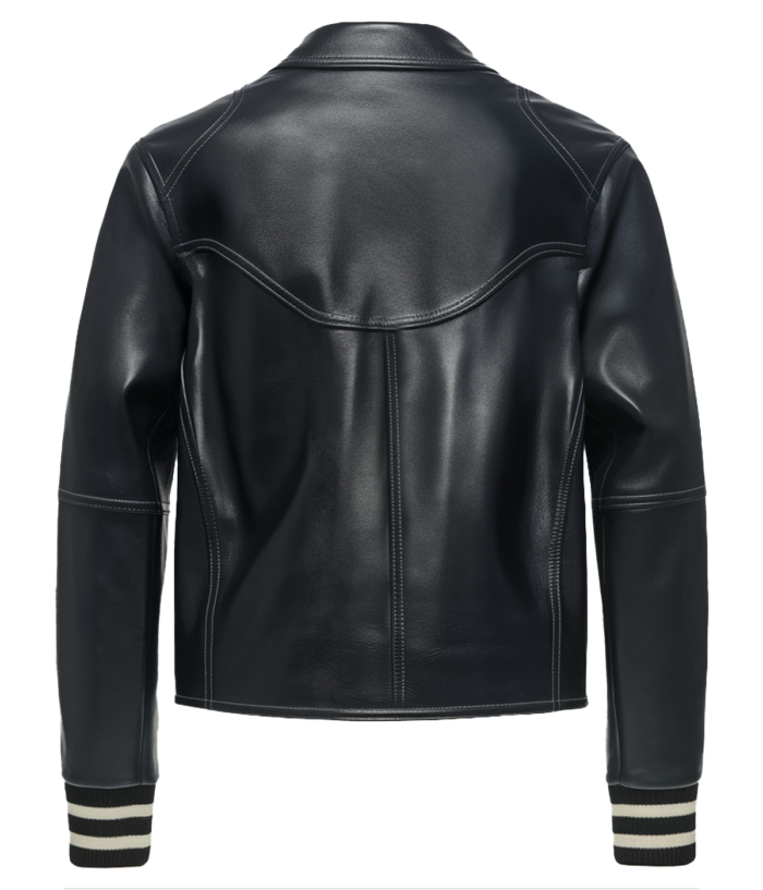 Men's Black Leather Biker Jacket