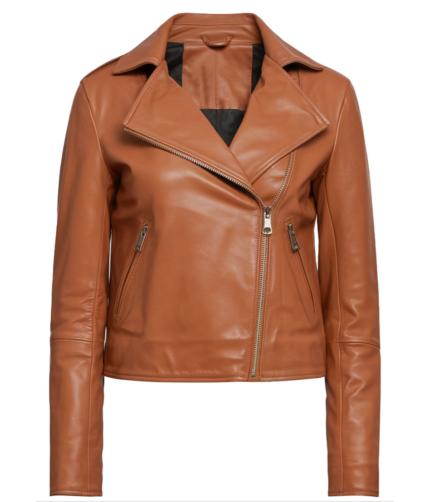 Women's Biker Light Purple Leather Jacket