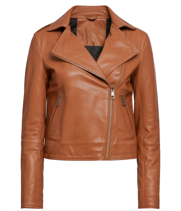Women's Biker Light Purple Leather Jacket
