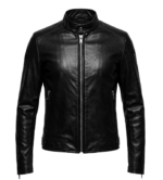 Biker Women's Black Leather Jacket