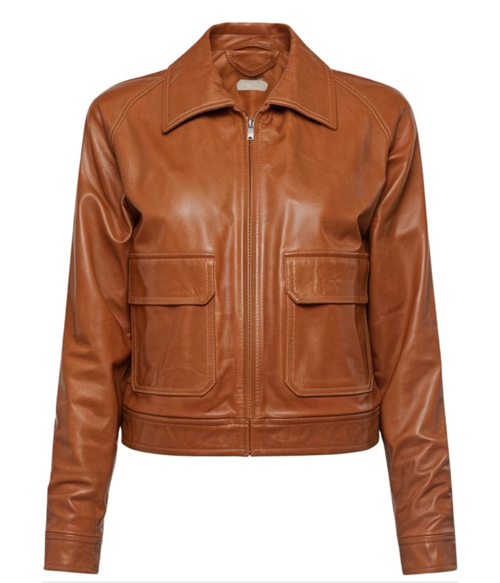 Women's Ten Brown Leather Jacket
