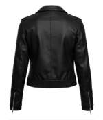 Women's Classic Black Bomber Leather Jacket