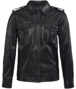 Women's Tactical Black Leather Jacket