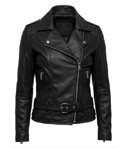 Women's Black Biker Leather Jacket
