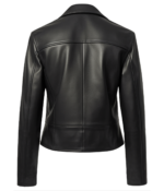 Women's Bomber Black Leather Jacket