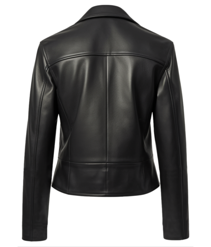 Women's Bomber Black Leather Jacket