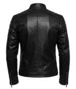 Men's Classic Black Biker Leather Jacket