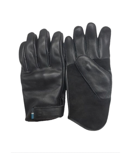 Matt Black Mens Leather Gloves