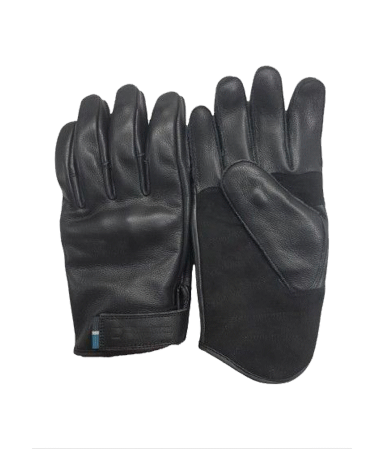 Matt Black Mens Leather Gloves