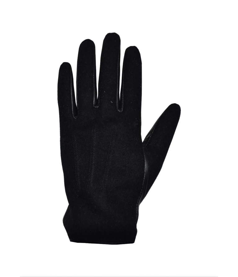 Shinny Black Mans Leather Gloves