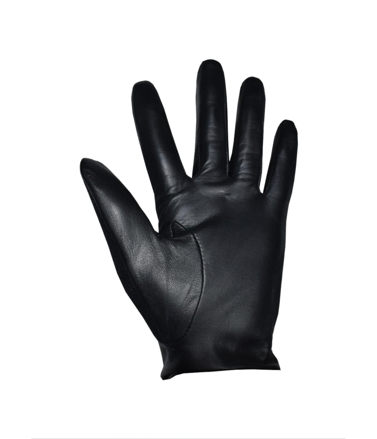 Shinny Black Mans Leather Gloves