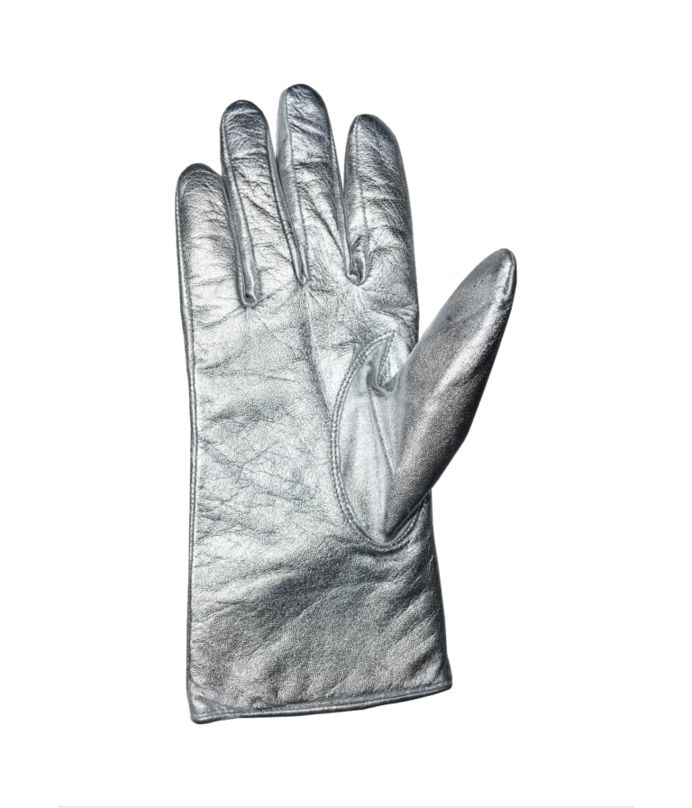 Man Sliver Leather Gloves