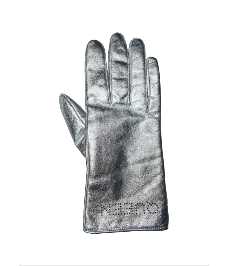 Man Sliver Leather Gloves